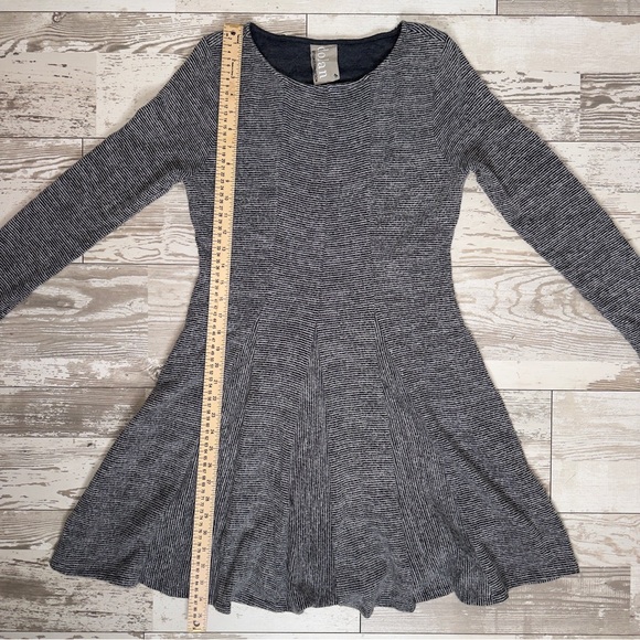 Dolan Left Coast Collection Fit & Flare Sweater Dress Gray Long Sleeve Women’s M - Picture 7 of 12